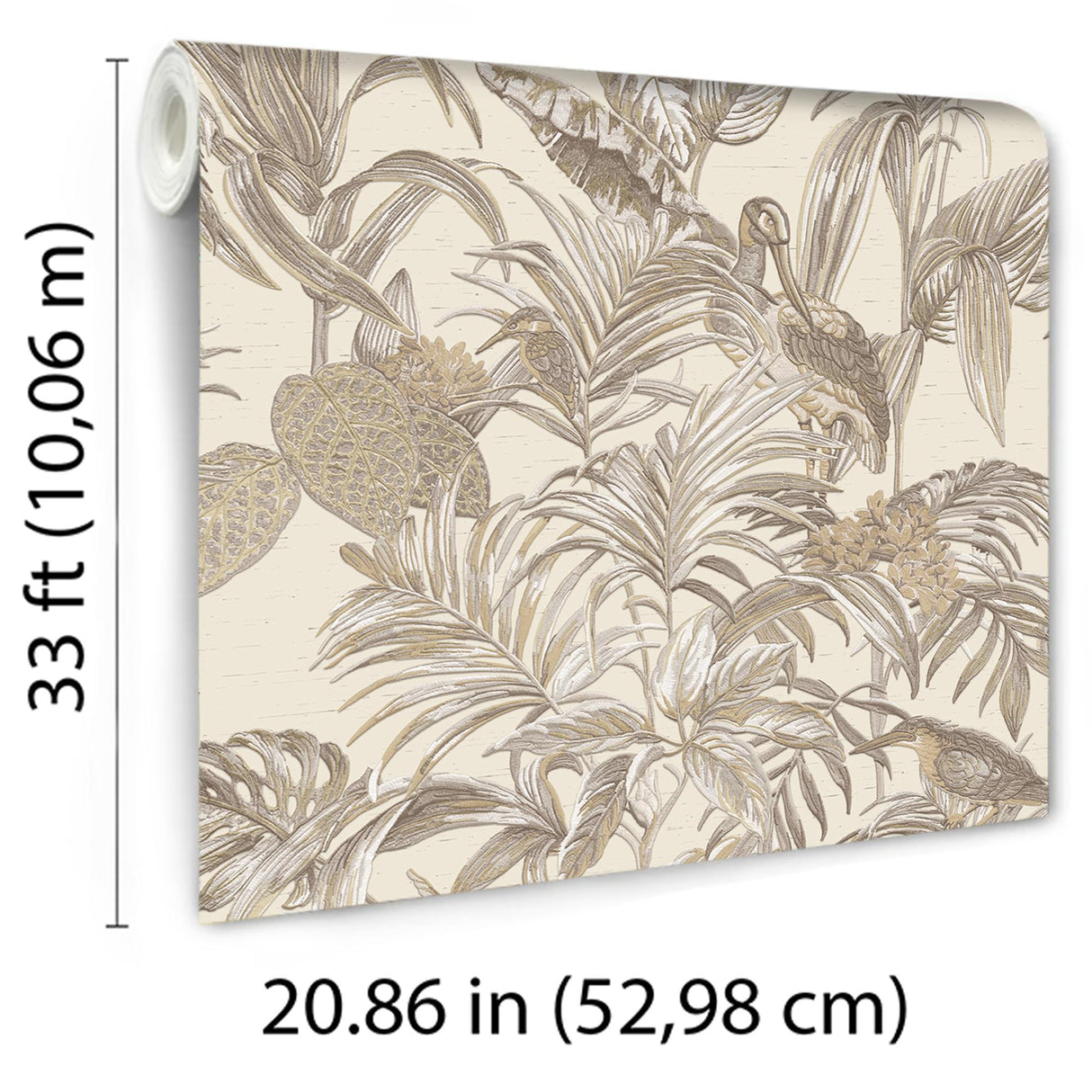 Veer Decor Bird of Paradise Cream Wallpaper