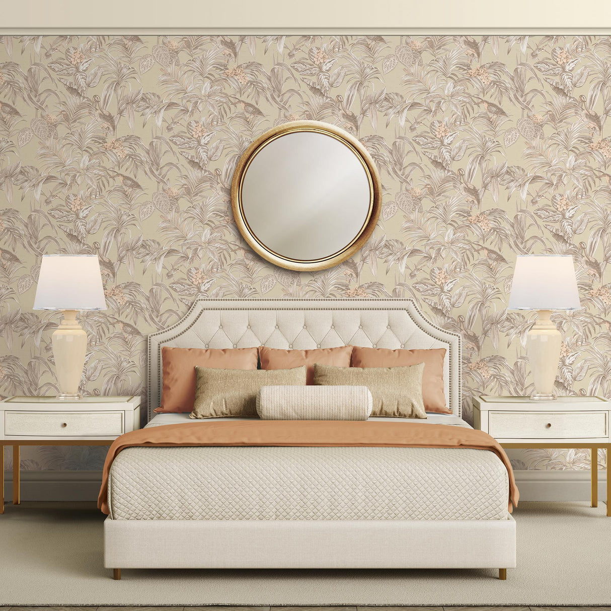 Veer Decor Bird of Paradise Cream Wallpaper