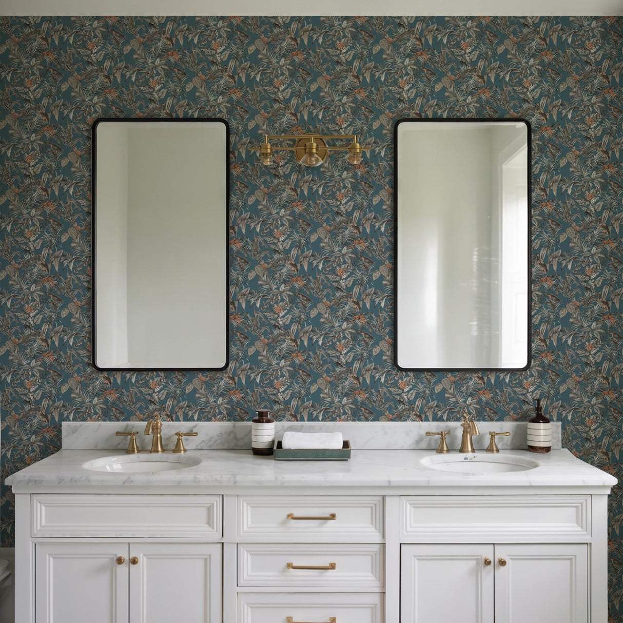 Veer Decor Bird of Paradise Blue Wallpaper