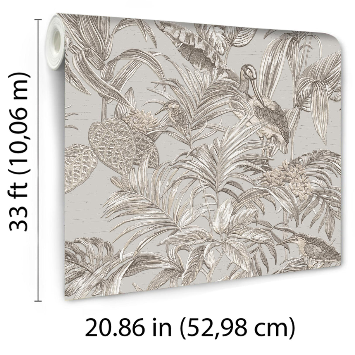Veer Decor Bird of Paradise Beige Wallpaper