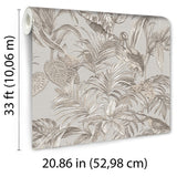Veer Decor Bird of Paradise Beige Wallpaper