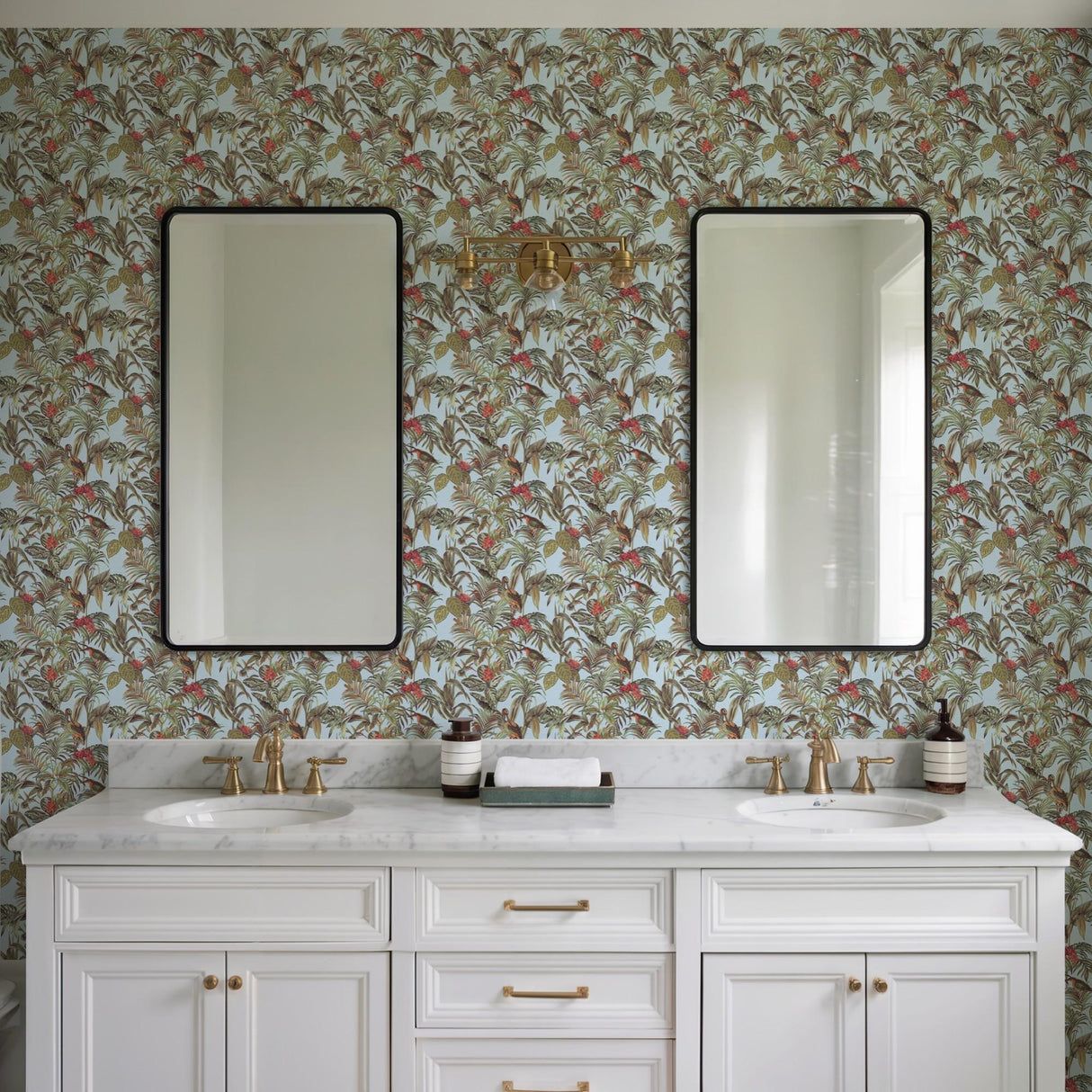Veer Decor Bird of Paradise Teal Wallpaper