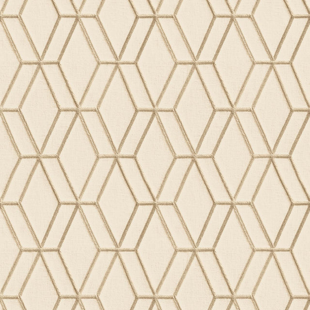 Veer Decor Embroidery Stich Diamond Beige Wallpaper