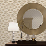 Veer Decor Embroidery Stich Diamond Beige Wallpaper