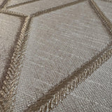 Veer Decor Embroidery Stich Diamond Beige Wallpaper