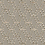 Veer Decor Embroidery Stich Diamond Taupe Wallpaper