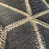 Veer Decor Embroidery Stich Diamond Black Wallpaper