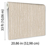 Veer Decor Embroidered Crushed Silk Cream Wallpaper