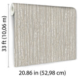 Veer Decor Embroidered Crushed Silk Beige Wallpaper