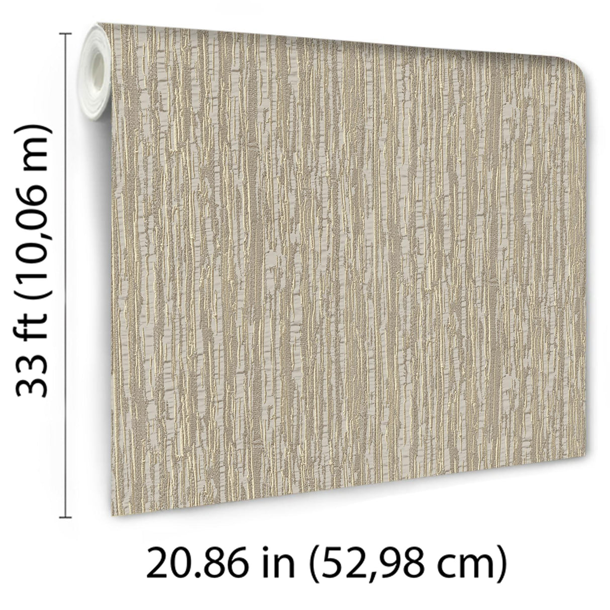 Veer Decor Embroidered Crushed Silk Gold Wallpaper