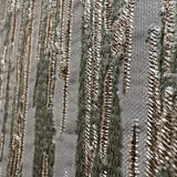 Veer Decor Embroidered Crushed Silk Green Wallpaper