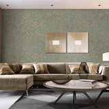 Veer Decor Embroidered Pine Tree Sage Wallpaper