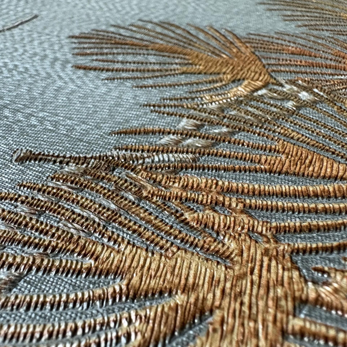 Veer Decor Embroidered Pine Tree Sage Wallpaper