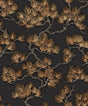 Veer Decor Embroidered Pine Tree Black Wallpaper