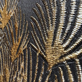 Veer Decor Embroidered Pine Tree Black Wallpaper