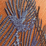 Veer Decor Embroidered Pine Tree Orange Wallpaper