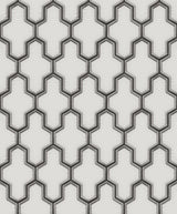 Veer Decor Geometric Silk White Wallpaper