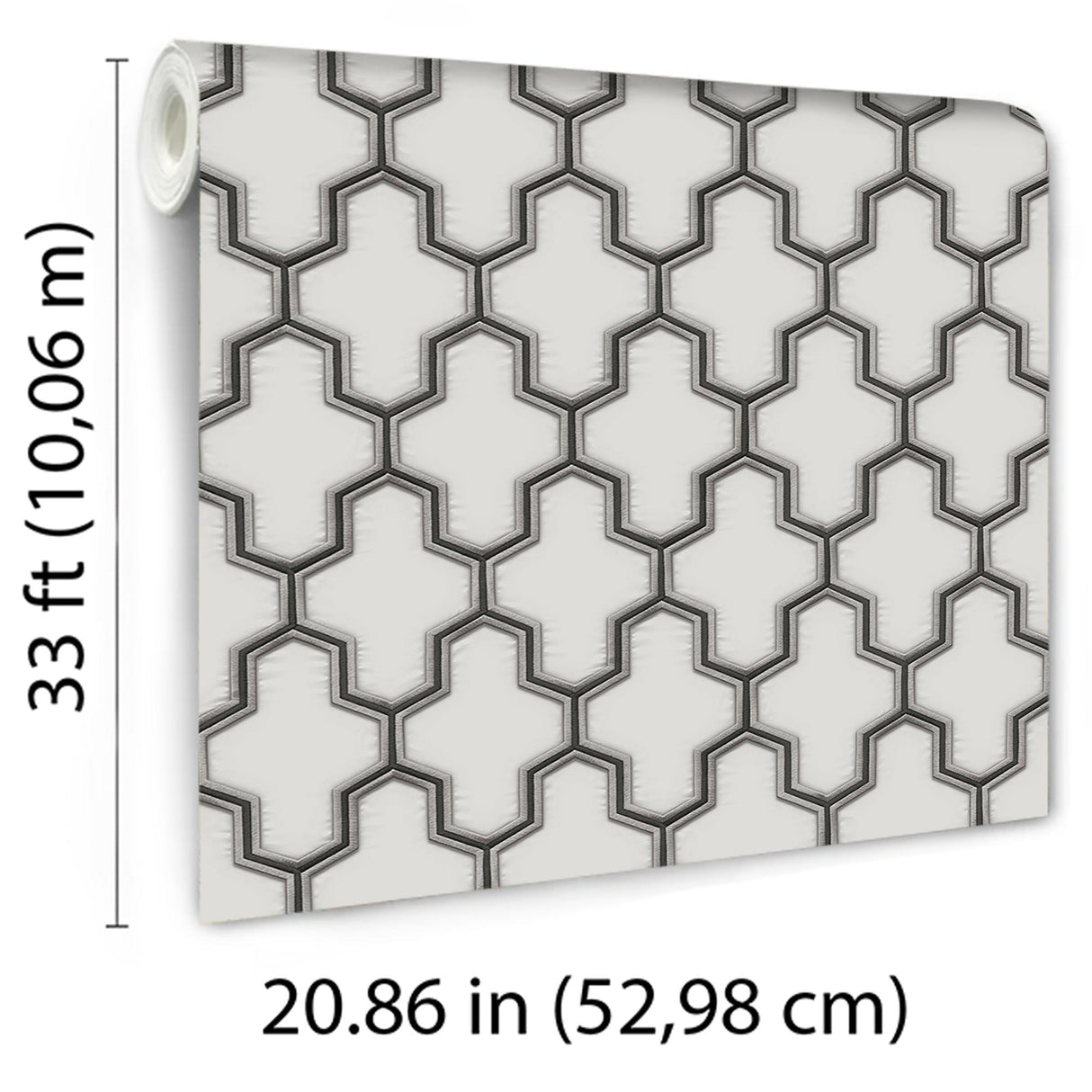 Veer Decor Geometric Silk White Wallpaper