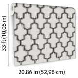 Veer Decor Geometric Silk White Wallpaper