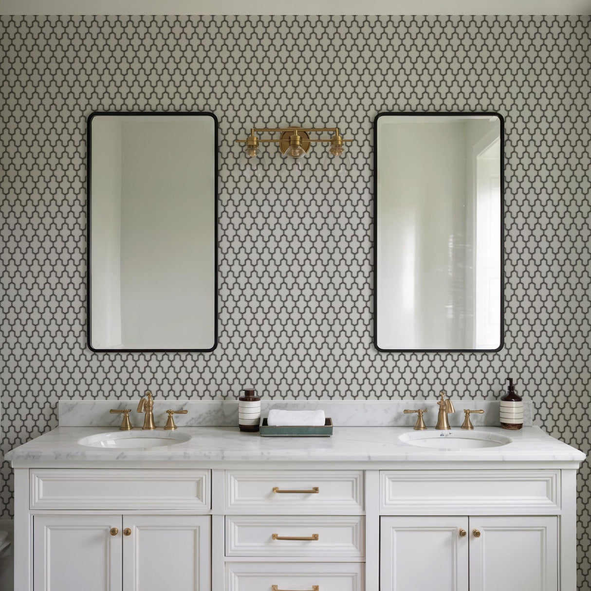 Veer Decor Geometric Silk White Wallpaper