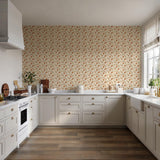 Veer Decor Flower Trail Tapestry Orange Wallpaper