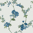 Veer Decor Flower Trail Tapestry Blue Wallpaper