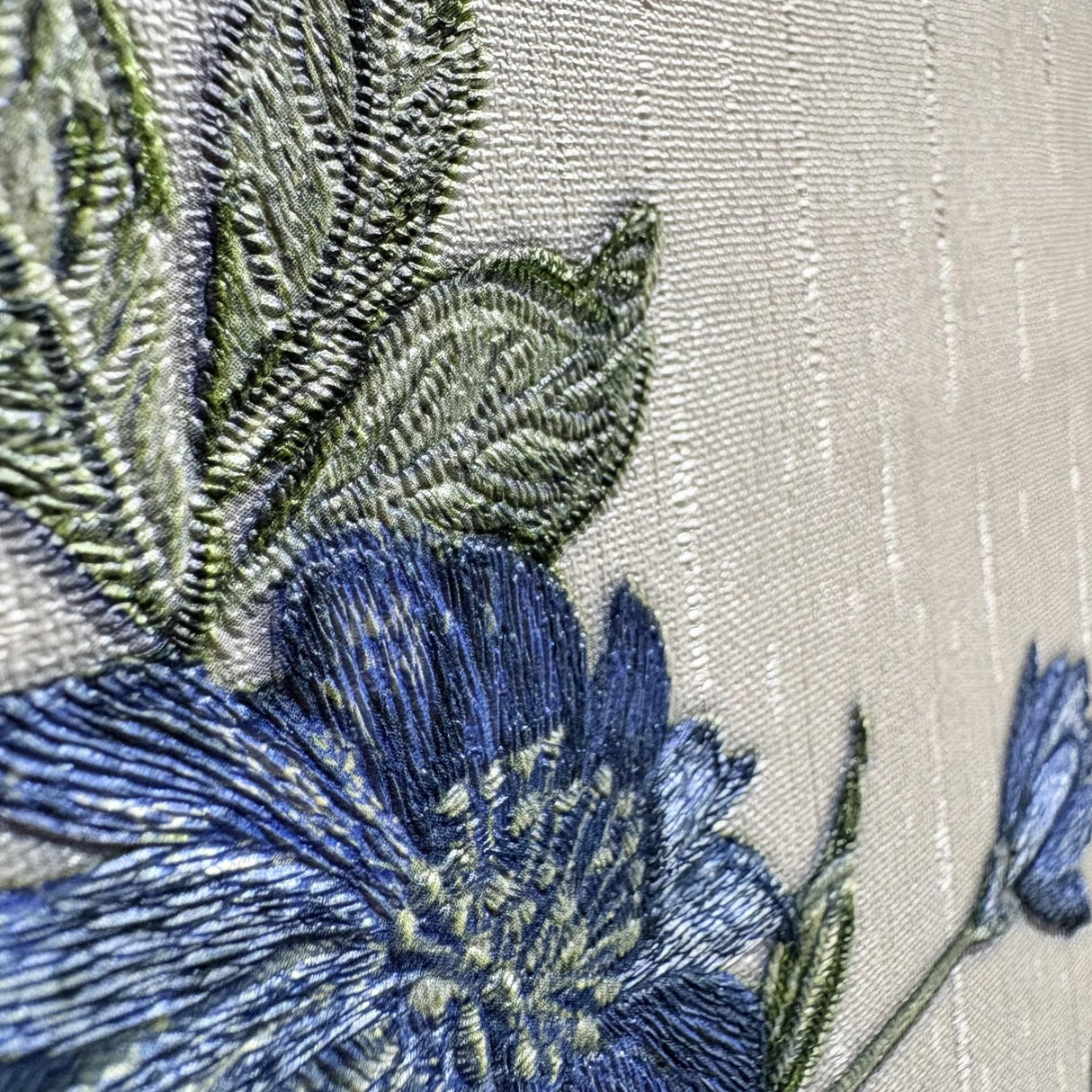 Veer Decor Flower Trail Tapestry Blue Wallpaper