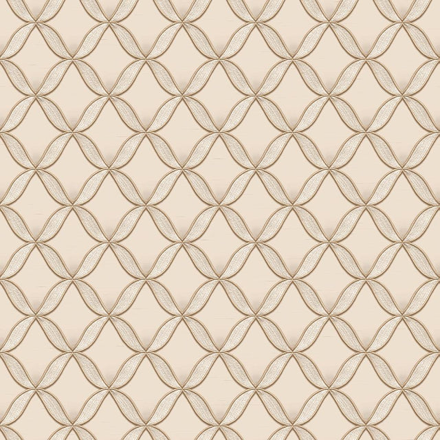 Veer Decor Geometric Trellis Gold Wallpaper