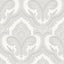 Veer Decor Traditional Damask Silver Wallpaper