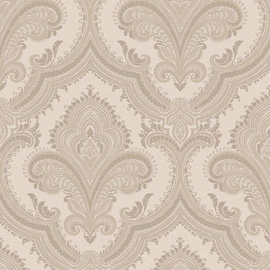 Veer Decor Traditional Damask Taupe Wallpaper