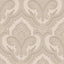 Veer Decor Traditional Damask Taupe Wallpaper