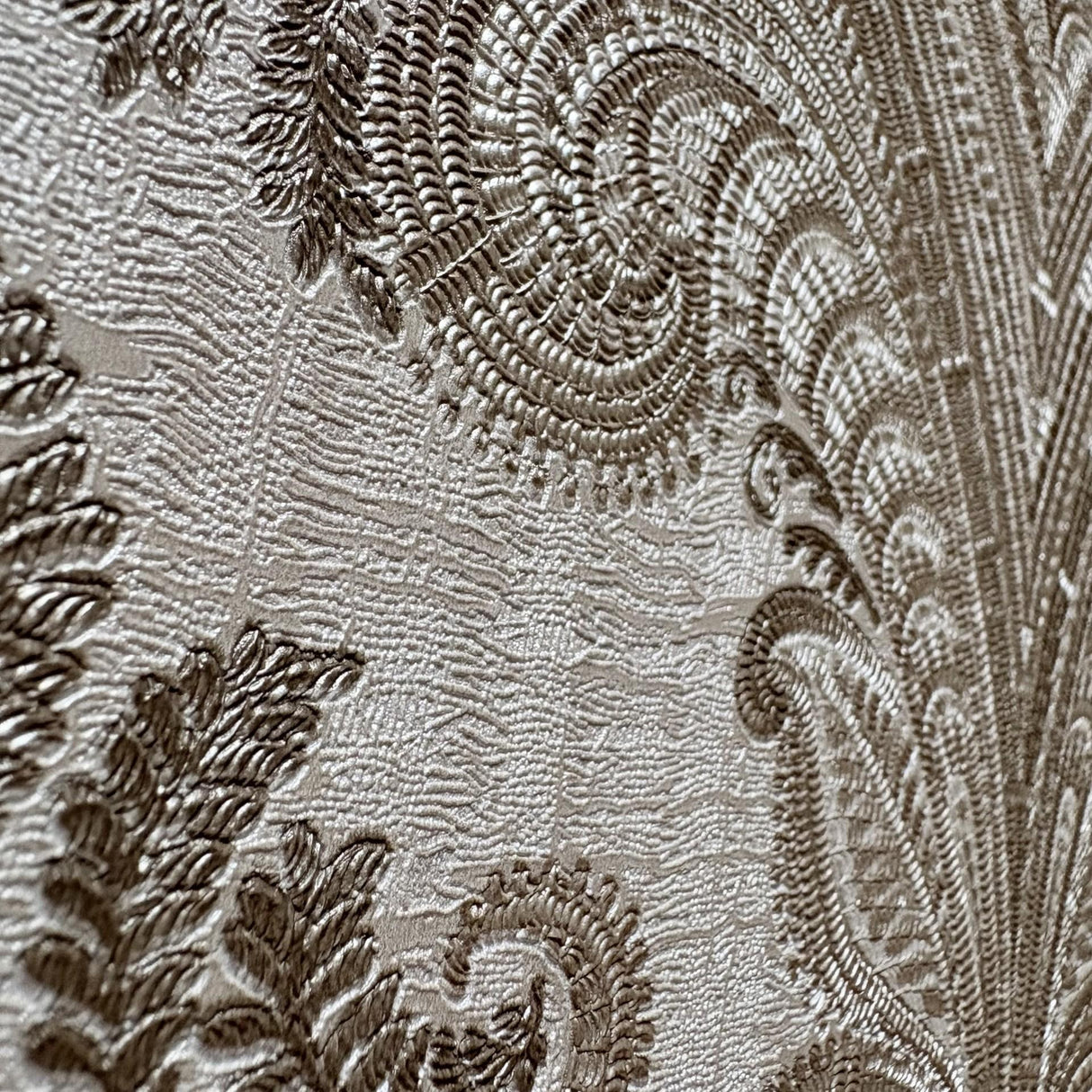 Veer Decor Traditional Damask Taupe Wallpaper