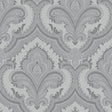 Veer Decor Traditional Damask Grey Wallpaper