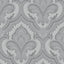Veer Decor Traditional Damask Grey Wallpaper