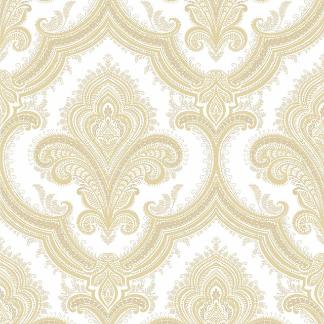 Veer Decor Traditional Damask Gold Wallpaper