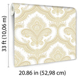 Veer Decor Traditional Damask Gold Wallpaper