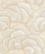 Veer Decor Embroidered Ginkgo Beige Wallpaper
