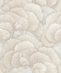 Veer Decor Embroidered Ginkgo Grey Wallpaper