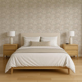 Veer Decor Embroidered Ginkgo Grey Wallpaper