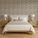 Veer Decor Embroidered Ginkgo Sage Wallpaper