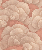 Veer Decor Embroidered Ginkgo Coral Wallpaper