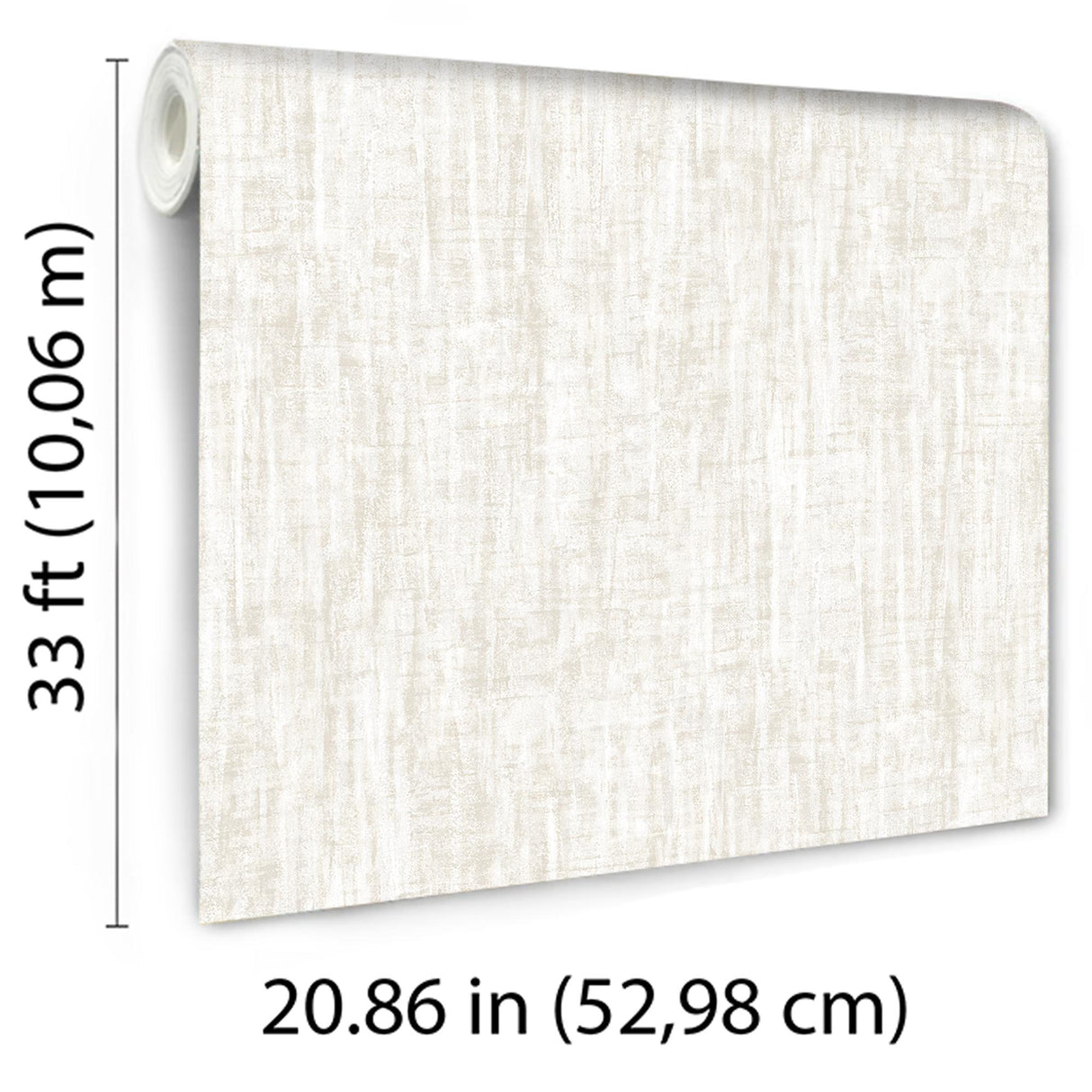 Veer Decor Washed Linen Weave White Wallpaper