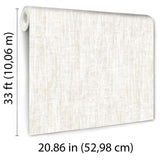 Veer Decor Washed Linen Weave White Wallpaper
