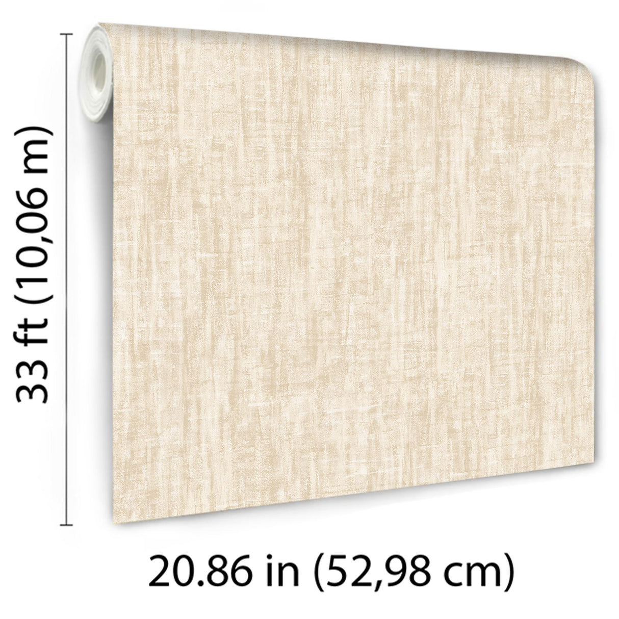 Veer Decor Washed Linen Weave Beige Wallpaper