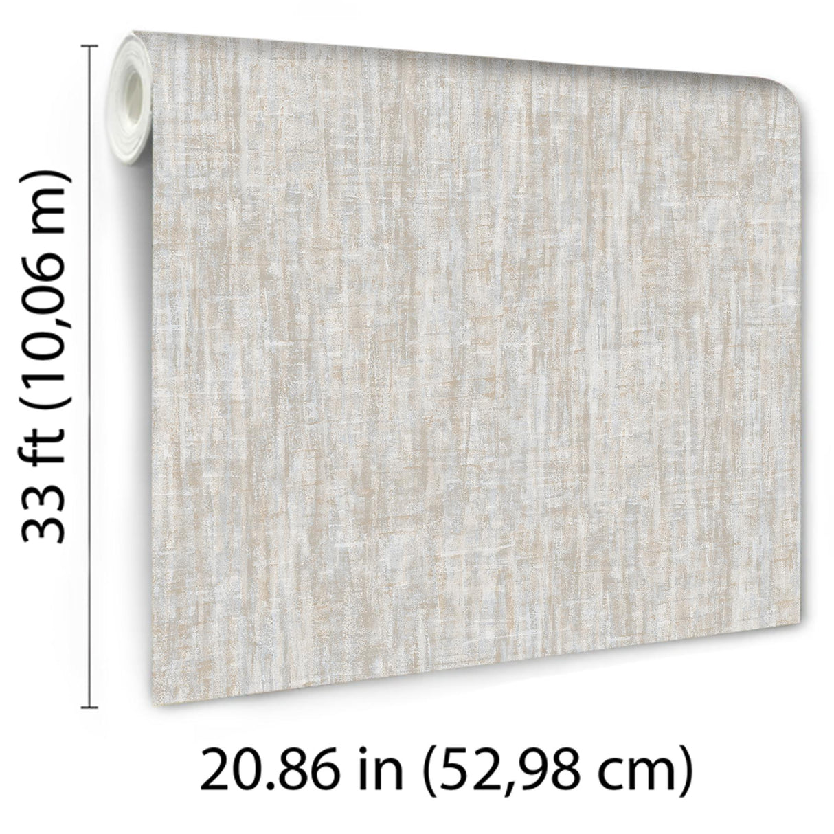 Veer Decor Washed Linen Weave Grey Wallpaper