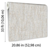 Veer Decor Washed Linen Weave Grey Wallpaper