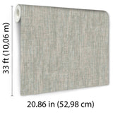 Veer Decor Washed Linen Weave Sage Wallpaper