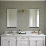 Veer Decor Washed Linen Weave Sage Wallpaper
