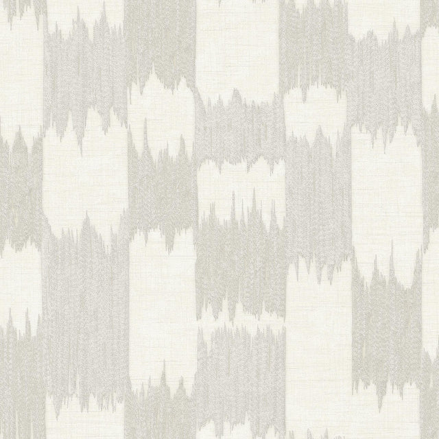 Veer Decor Ikat Echo White Wallpaper