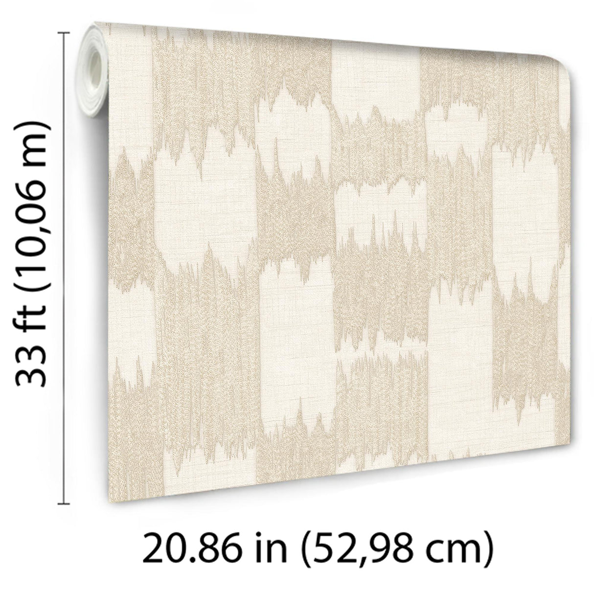 Veer Decor Ikat Echo Beige Wallpaper